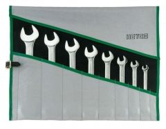 Set, Wrench Double Open-Ended Jaw 12 Pcs Inches R 350-12-Chrome Finish, HEYCO (00350767082)