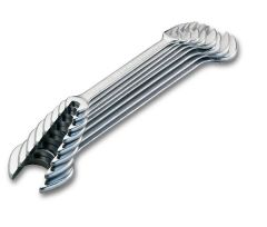 Set, Wrench Double Open-Ended Jaw 10 Pcs Metric K 350-10-M, Chrome Finish, HEYCO (00350945582)