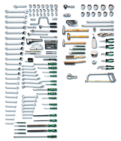 Set, Mechanics, Industry and Maintenance In Workshop Trolley #1128-943-M, 166 Pcs, HEYCO (01128943282)