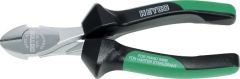 Nippers, Diagonal Cutting Plastic Handle With Slip Guard, With Cutting Edges #1212, OAL Length Size 160mm, Chrome Plated, Polished Head, HEYCO (01212016086)