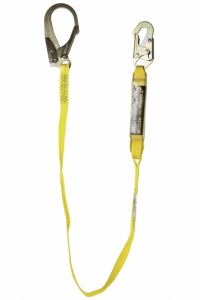 Lanyard, External Shock Absorbing, Single Leg, 4', Scaffold Hook, GUARDIAN (01216)