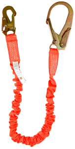 Lanyard, Internal Shock Absorbing, Stretch, Single Leg, 4.5' to  6', Scaffold Hook, GUARDIAN (01297)