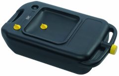 Drain Pan For Axle Oil, 10L With Canister #2010-10, Flat, Oil And Chemicals-Resistant, With Practical Handle, Polyethylene, HEYCO (02010001000)