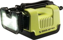 9455 RALS, 230V Remote Area Rechargeable LED Light, Exproof Class 1 DIV 1, Lumens 800/1600, Yellow, PELICAN (094550-0000-245)