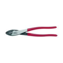 Plier Crimping/Cutting Tool for Non-Insulated/Insulated Connectors, 9.3/4'', Plastic-Dipped, Cushioned Handles. KLEIN (1005)