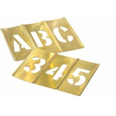 Set, Brass Stencil Letter & Number 1/2'' x 77 Pcs, HANSON (10106)