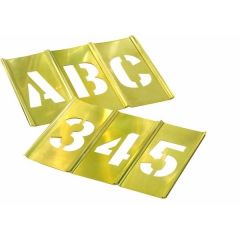 Set, Brass Stencil Letter & Number 1'' x 77 Pcs, HANSON (10108)