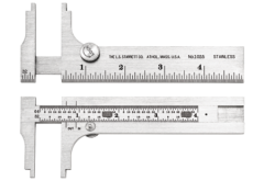 Caliper Pocket Slide, Range (in): 0 to 3-3/4", Graduations (in): 32nds & 64ths, STARRETT (1025-5)