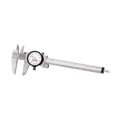 Caliper Dial, Hardened Stainless Steel, 0-6" Range, .001" Graduations, White Dial, Fitted Plastic Case, STARRETT (120A-6)