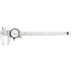 Caliper Dial, Hardened Stainless Steel, 0-9" Range, .001" Graduations, White Dial, Fitted Wooden Case, STARRETT (120AZ-9)