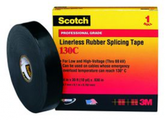 Tape Scotch?? Linerless Rubber Electrical Insulating Splicing Tape 130C, EPR, Black, 9M x 19 mm, 3M (130C)