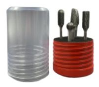 Case / Container Cylindrical PVC for 5 pcs 6mm Shank Carbide Burr, CFC HAND TOOLS (131198)