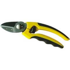 Pruning Shears 200 mm (8''), Anvil Straight Blade, Max Cut 18 mm (3/4'') Diameter, PVC Padded Handle, STANLEY (14-303)