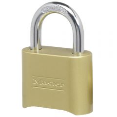 Padlock Brass Bottom Resettable Combination 4 Numbers 2'', 5/16" Dia. Shackle. MASTERLOCK (175D)