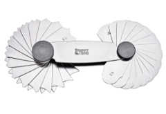 Gauge, Fillet or Radius with locking device, 7.5-15 mm, Range (Concave and Convex), 64ths Increments, 34 leaves., STARRETT (178MB)