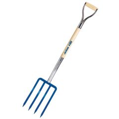 Spading Fork, Length 30'' D-Handle Hardwood, Tine Length: 10 3/4", No. of Tines: 4, Head Width: 7 1/8", Chrome Ferrule, AMES (1803500)