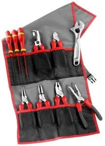 Set, Plier Electrical Fitter 10 Pcs, Supplied In Roll Set N.38A-10C, FACOM (184.J4CPE)