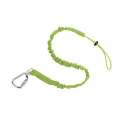 Lanyard Squids #3109 Single Triple-Locking Carabiner, Tool Lanyard Series, Standard Size: 35'' - 42'', Color: Hi-Vis Lime, ERGODYNE (19009)