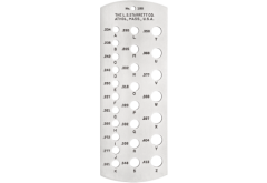 Gauge, Standard Letter Size Drill Sizes A-Z, Approximate 5/64" Thick by 2-5/16" Wide and 6-1/4" Long, STARRETT (198)