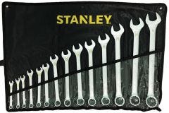 Set, Combination Wrench 8-32mm, 14-pce Metric, Carbon Steel Chrome, STANLEY (STMT80944-8)