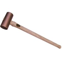 Mallet Round, Solid Copper, Wood Handle, Head Weight 11 Lb, 70 mm Diameter. THOR (24-5711)