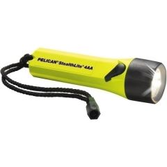 Flashlight 2400 Stealthlite Yellow, 4AA Cells, Lumens 45, Ex-Proof, Class I, Division 1  / Class II, Division 2, PELICAN (2400-010-245)