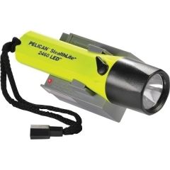 Flashlight 2460C LED Rechargeable Yellow, 4AA Cells, Lumens 183, Ex-Proof, Class I, II, Division 2, PELICAN (2460-012-245/245I)