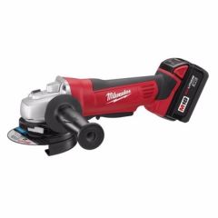 Angle Grinder 4.1/2'' / 115mm, 18V Cordless, Spindle 5/8-11, 110V C/W 2 x 2.0AH Li-Ion Batttery And Charger, MILWAUKEE (2680-22)