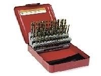 Drill Bit Set, Straight Shank, HSCO(Cobalt) Jobber Length, 1.0-13.0 mm x 0.5mm x 25 pcs/set, HUNTER (2929253)