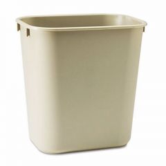 Wastebasket, Rect 28.9 x 21 x 30.8cm Ht 13-5/8 Qt, Beige, RUBBERMAID (01-2955-BEI)