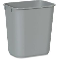 Wastebasket, Rect 28.9 x 21 x 30.8cm Ht 13-5/8 Qt, Gray, RUBBERMAID (01-2955-GRA)