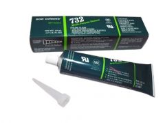 Dow Corning Silicone Sealant White RTV732 x 139ML, Performance Temp. Range: -75 Degrees to 350 Degrees F, DOW CORNING (3138372)