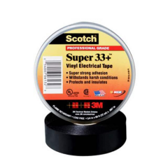 Tape Scotch VInyl Electrical Insulating #33 Black, 3/4'' x 66 ft, 3M (157753)