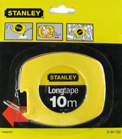 Tape Measure, Long Steel 10M / 10M x 3/8'' , Polymer Coated Blade, STANLEY (34-102)