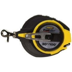 Tape Measure, FatMax Steel Long 30M / 100' With Closed Reel, Metric / Imperial, STANLEY (34-132N-20)