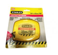 Tape Measure, Long Steel Contractor 15m / 50' , Polymer Coated Blade, STANLEY (34-305C)