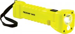 3415M Flashlight, 3AA, LED, Magnetic Clip, Yellow, Lumens 336/186/177, Class I/II/III Div 1/IECEx ia, PELICAN (034150-0302-245)