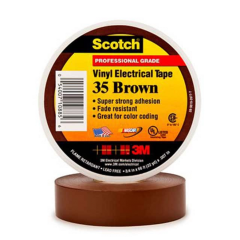 Tape Scotch Vinyl Electrical Insulating #35 Brown, 3/4'' x 66 ft, 3M (157755)