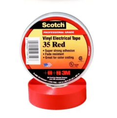 Tape Scotch Vinyl Electrical Insulating #35 Red, 3/4'' x 66 ft, 3M (157759)