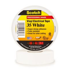 Tape Scotch Vinyl Electrical Insulating #35 White, 3/4'' x 66 ft, 3M (157760)
