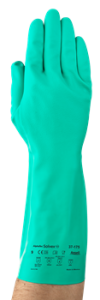 Glove Sol-Vex, Nitrile Green Size 10, Chemical Glove - 15 Mil thk, ANSELL (37-175-10)