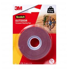 Tape Exterior Mounting Weather Resistant, 1'' x 60''. 3M (4011)