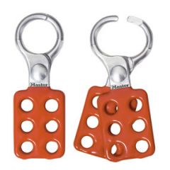 Hasp lockout, Spark Resistant Aluminum, 1''(25mm) jaw. dia., 1-1/2in x 4-3/8in, 6 lock holes, MASTERLOCK (416)