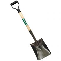 Shovel Square Point, Steel, 11.1/2"L x 9.1/4" W,  28" Ash Wood D-Handle, UNION (42106)