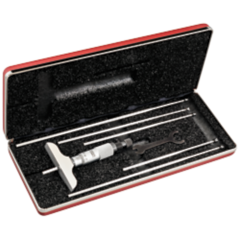 Micrometer Depth Gauge, 0-150 mm, Base Length (mm): 63.5 mm, STARRETT (449MAZ-150R)