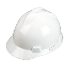 Hard Hat, Slotted, Standard Suspension, White, MSA (463942-A)