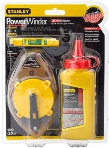 Chalk Line Power Winder Red Level Set 30 M. STANLEY (47-465)