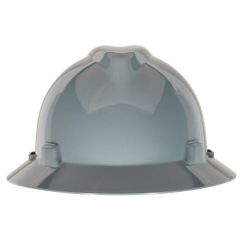 Hard Hat, Non - Slotted, Full Brim, Ratchet Suspension, Grey, V-Gard Designed, MSA (475367)