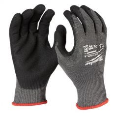 Gloves, Grey, Nitrile Rubber Dipped Palm, ANSI & EN Cut Level 5, SMARTSWIPE Finger tips+Palm, Size L, MILWAUKEE (48-22-8952)