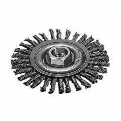 Brush, Wheel, Twisted Wire, Carbon Steel, 4'' x 5/8-11 Arbor, 12000 RPM. MILWAUKEE (48-52-5010)